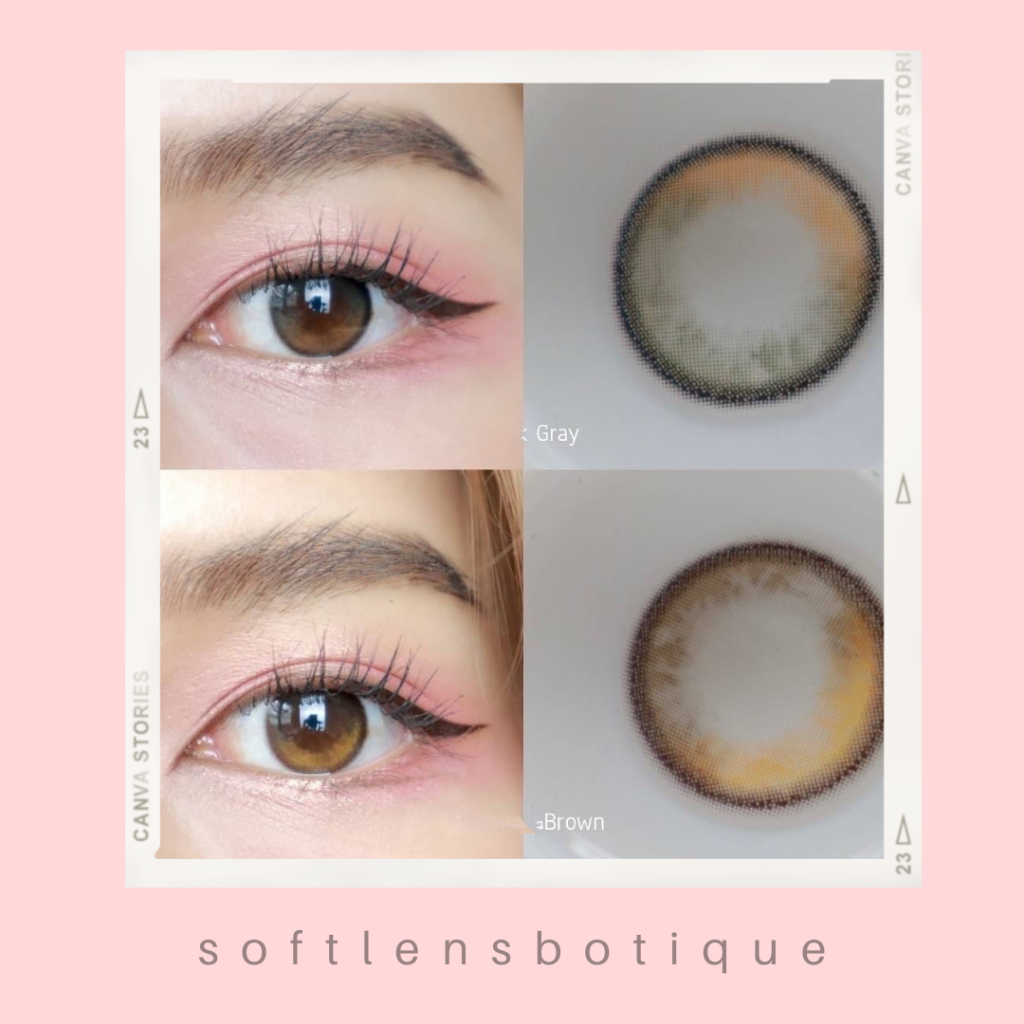 Softlens Big Eyes Diameter Besar 14,5mm Warna Brown Grey Normal dan Minus Sampai -8 Soflen Barbie Lo