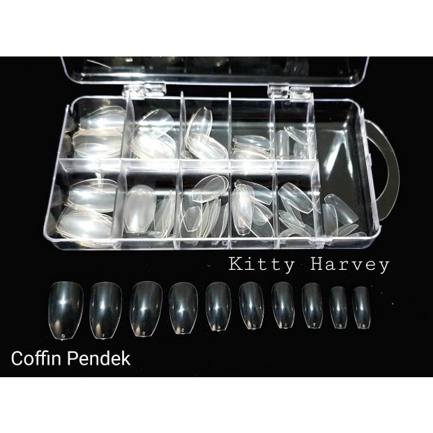[⁑B84(] Kuku Polos Box mika 100pcs | Fake Nail | Nail Art Termurah di