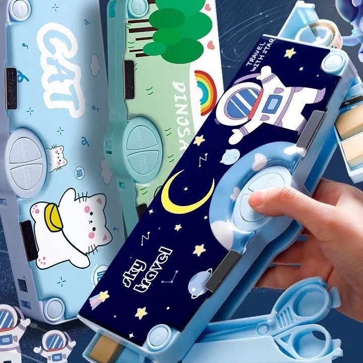 

[KODE PRODUK I0JJP4643] 【Puluz】Kotak Pensil Multifungsi Motif Unicorn / Dinosaurus / Astronot Untuk Anak Lengkap Peruncing Gunting Isolasi Penghapus Penggaris