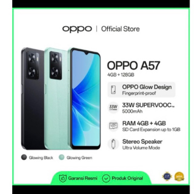 Oppo a57 4/128 garansi service center oppo