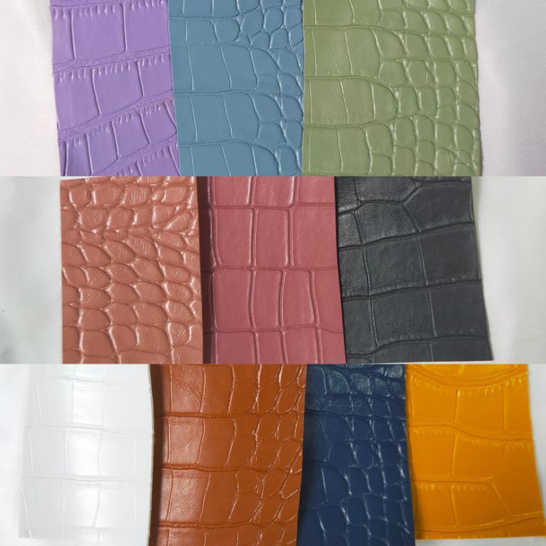 [COD KH72] KULIT SINTETIS CROCO DOFF / MOTIF BUAYA METERAN / MOTIF BATU-BATUAN Laris ∇