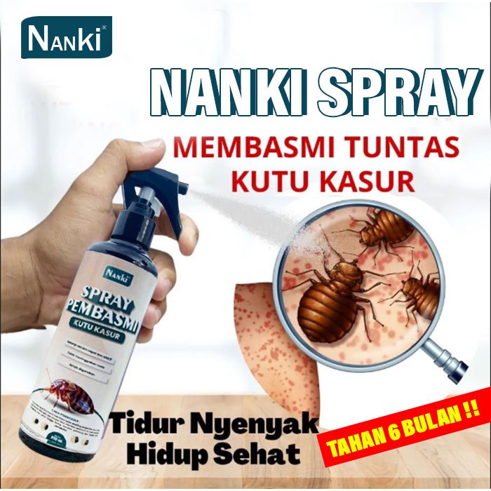 NANKI Obat Pembasmi Kutu Kasur Ampuh, Racun Pembasmi Tungau Kasur Spray, Obat Kutu Busuk Kasur Ampuh