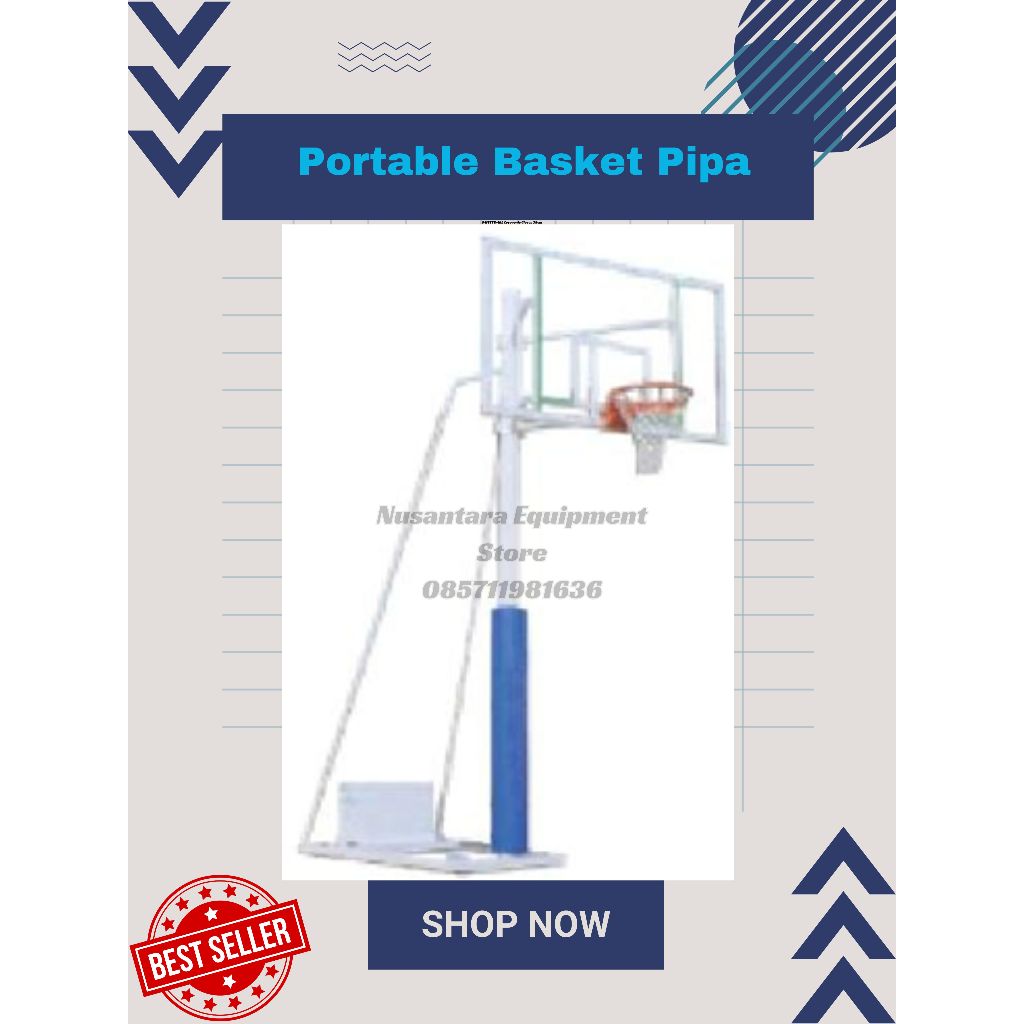 Portable Basket Pipa Papan Pantul Akrilik 15mm– Model PBP + Ring Per 2