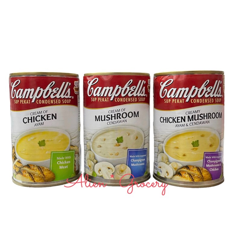 

[COD ZO45] Campbell Campbells Condensed Soup Cream Chicken Mushroom 300gr Sale