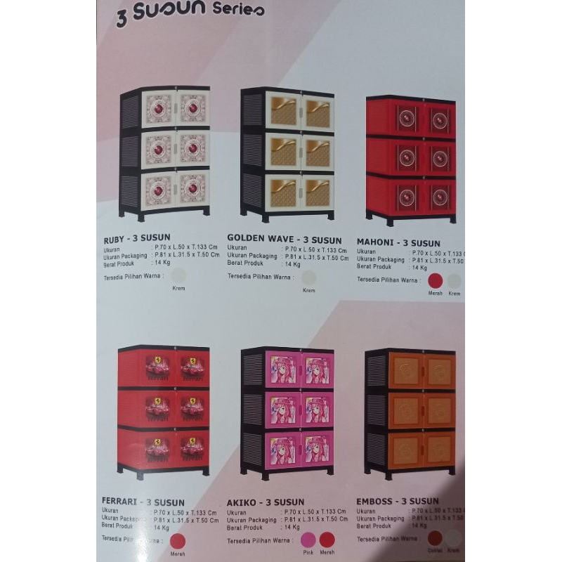 lemari plastik New Air 3 susun