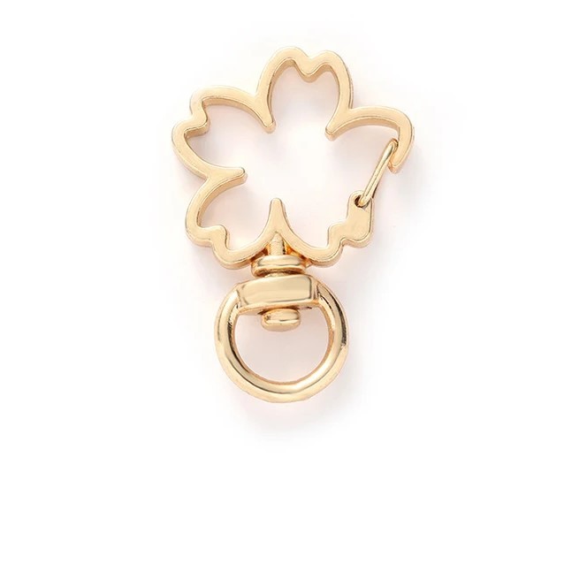 Flower clasp gantungan kunci Ring gantungan kunci gold (TAMBAHAN)