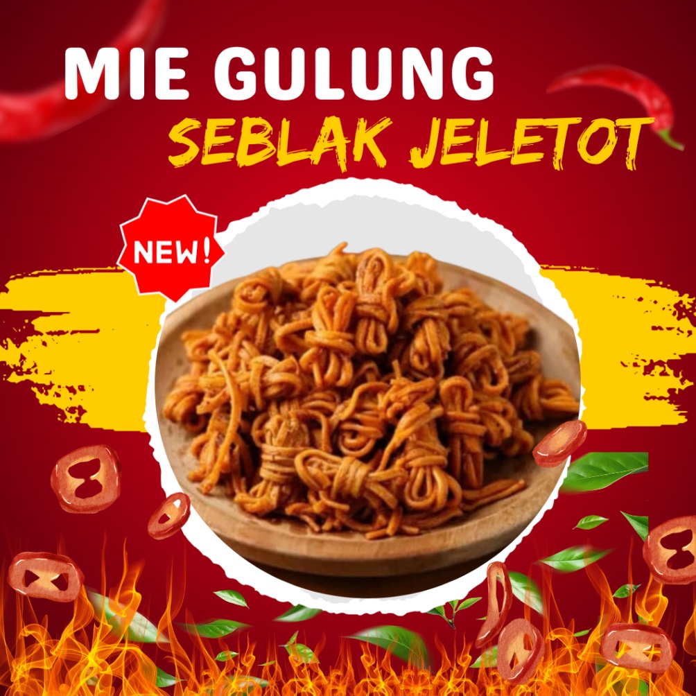 

TSHZC READY 250 gram mie gulung kriyuk pedas daun jeruk Ready ( ⌒