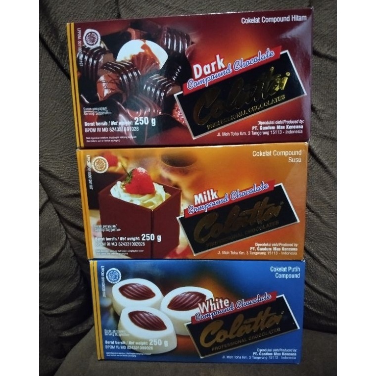 

COD✢ Colatta Dark Compound Chocolate 250gr. Murah (