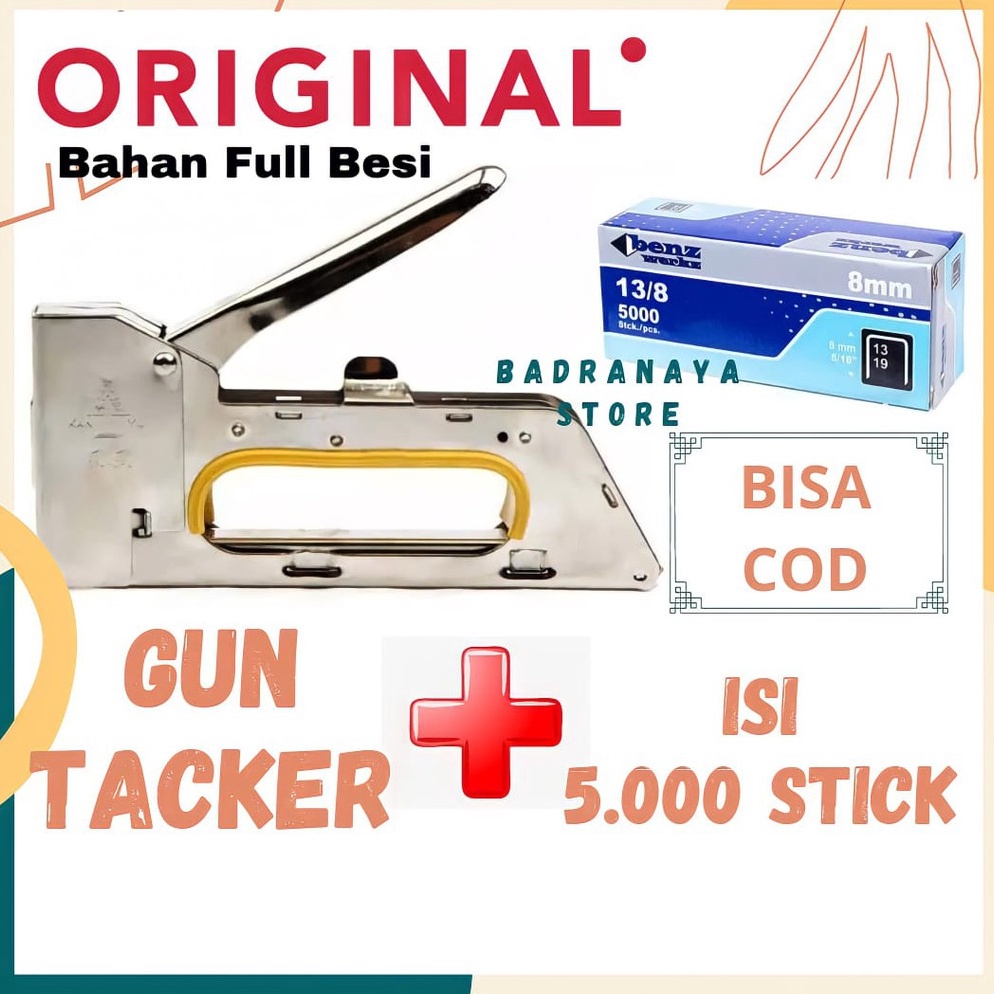 

[Produk WH88] Stapler Tembak Dan Isinya yang cocok Guntacker dan isi guntacker yang cocok Steples + ISI Guntacker 61