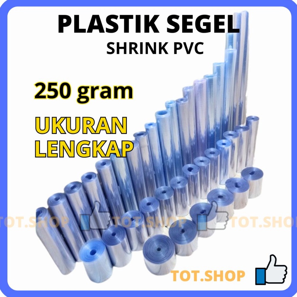 

[☻J74\] 250gram PLASTIK SHRINK PVC Segel Termurah Ukuran Terlengkap Segel Tabung Tutup Buku Gulungan Film Lebar Plastik Roll Bening yang Bisa Mengkerut Polos Transparan [276]