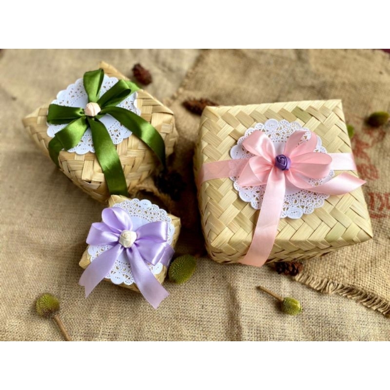 

Besek Bambu Hias Hampers hemat ukuran 10,15,20 cm per pasang