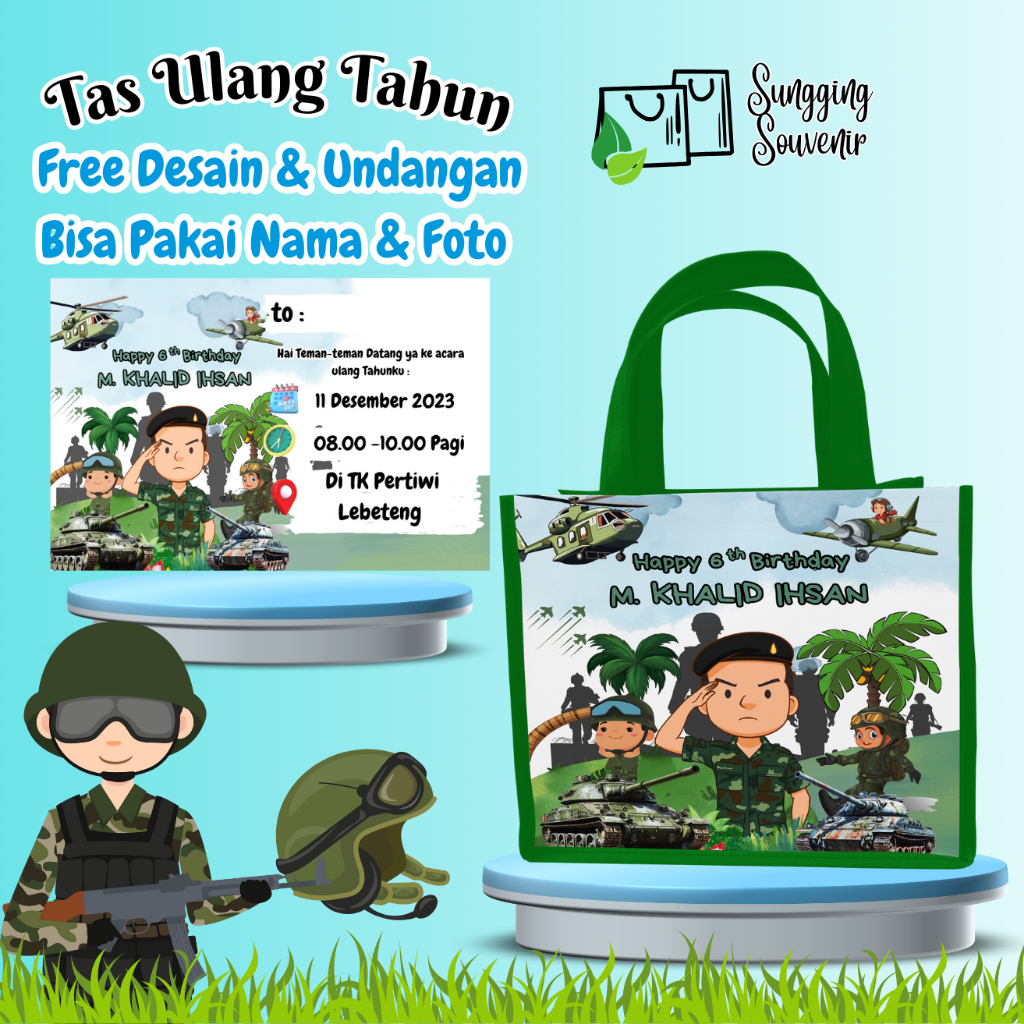 

50 Pcs Tas Snack Ulang Tahun Free Undangan Anak Bisa Custom Goodiebag Murah Muat Kfc