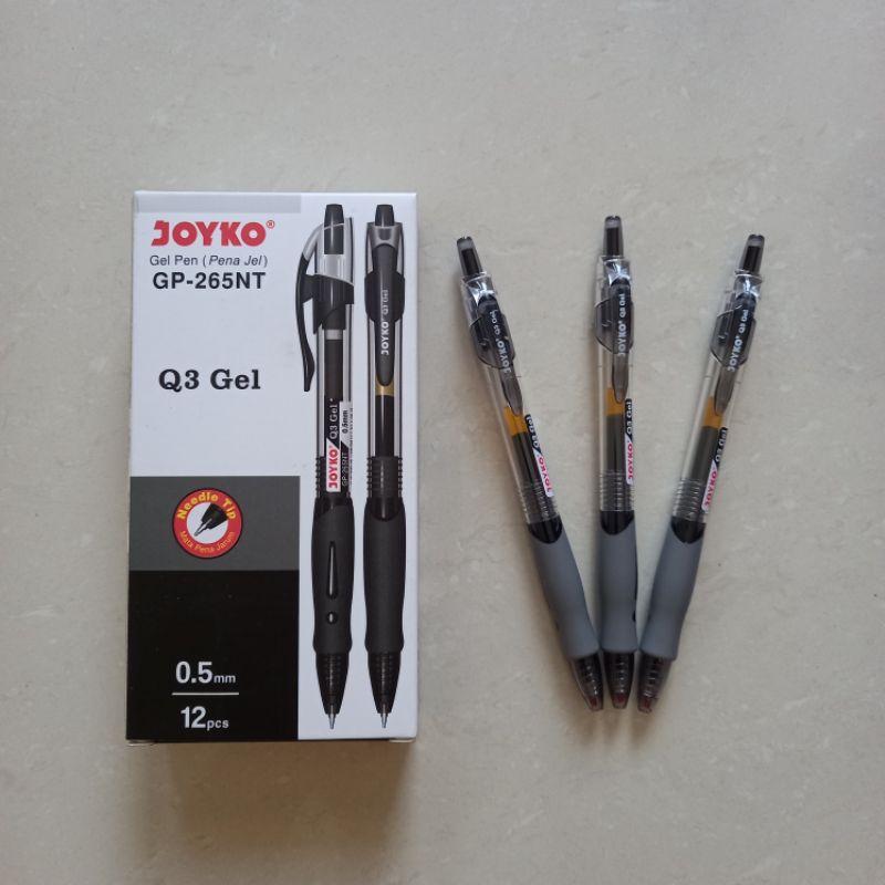 

[ PACK ISI 12 MURAH ] Pulpen Gel Pen Pena Jel 0.5 mm Joyko GP - 265NT Hitam