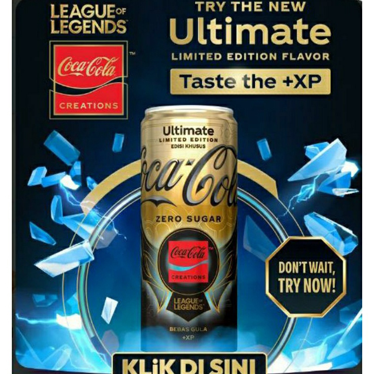 

[⁂T81➤] Coca Cola Zero Sugar X League of Legends 250ml Limited Edition Kaleng Can [298]