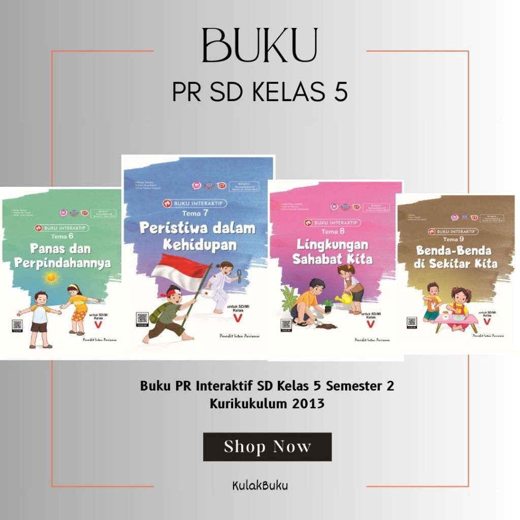 Buku LKS PR Tematik SD Kelas 5 Tema 1 2 3 4 5 6 7 8 9 Intan Pariwara Semester 1& 2 Th 2023