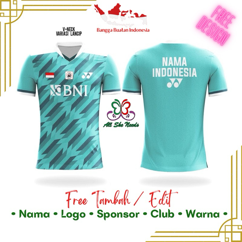 Jersey Baju Kaos Badminton Bulutangkis Printing Custom | Jumbo Big Size Kustom | YON NEW