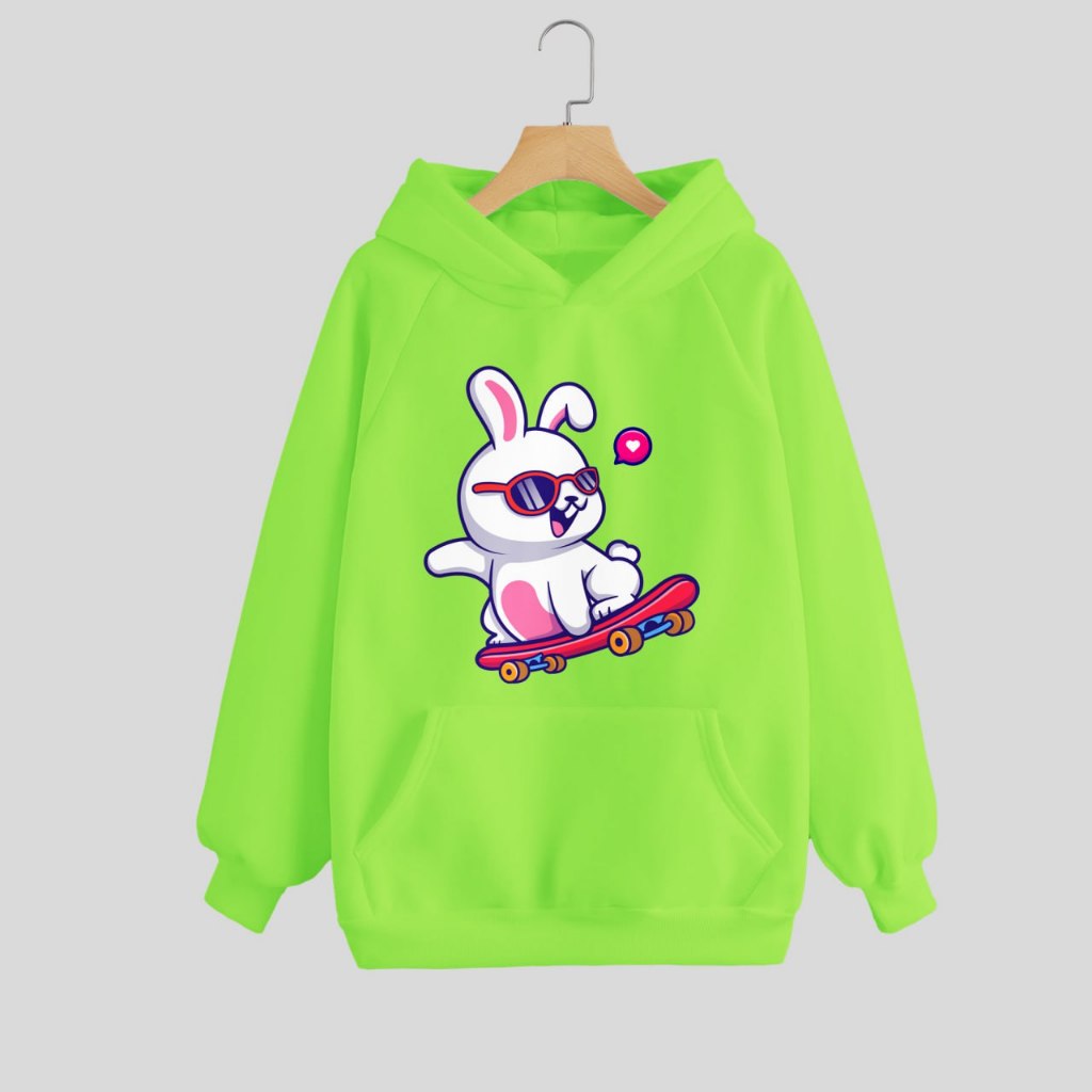 Vallenca Jaket Hoodie Wanita Rabbit Invasion Skateboard Part 1