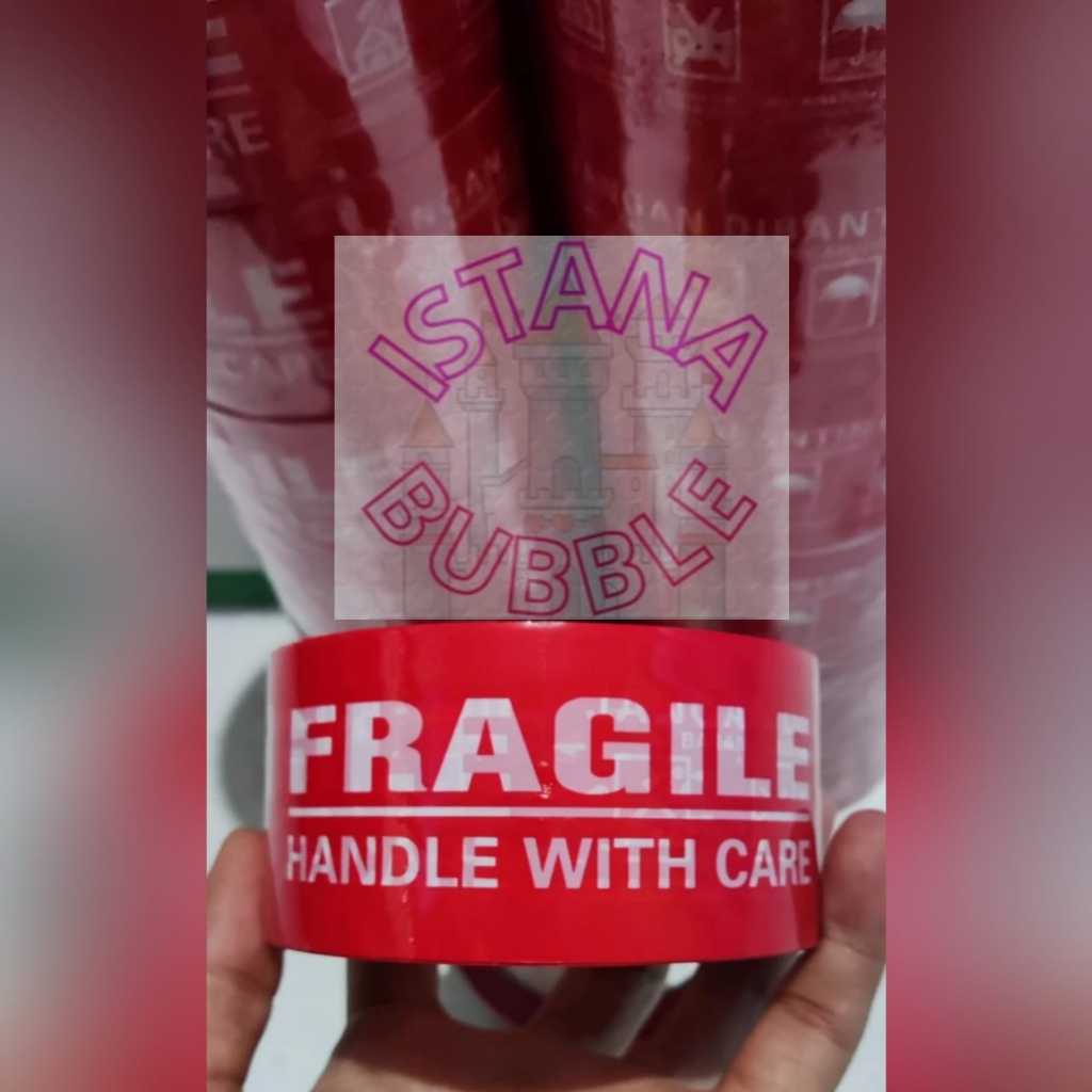 

LAKBAN FRAGILE MERAH "JANGAN DI BANTING" 45mm x 50yard