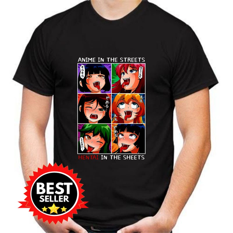 T-Shirt Hentai Shirt Ahegao Kaos