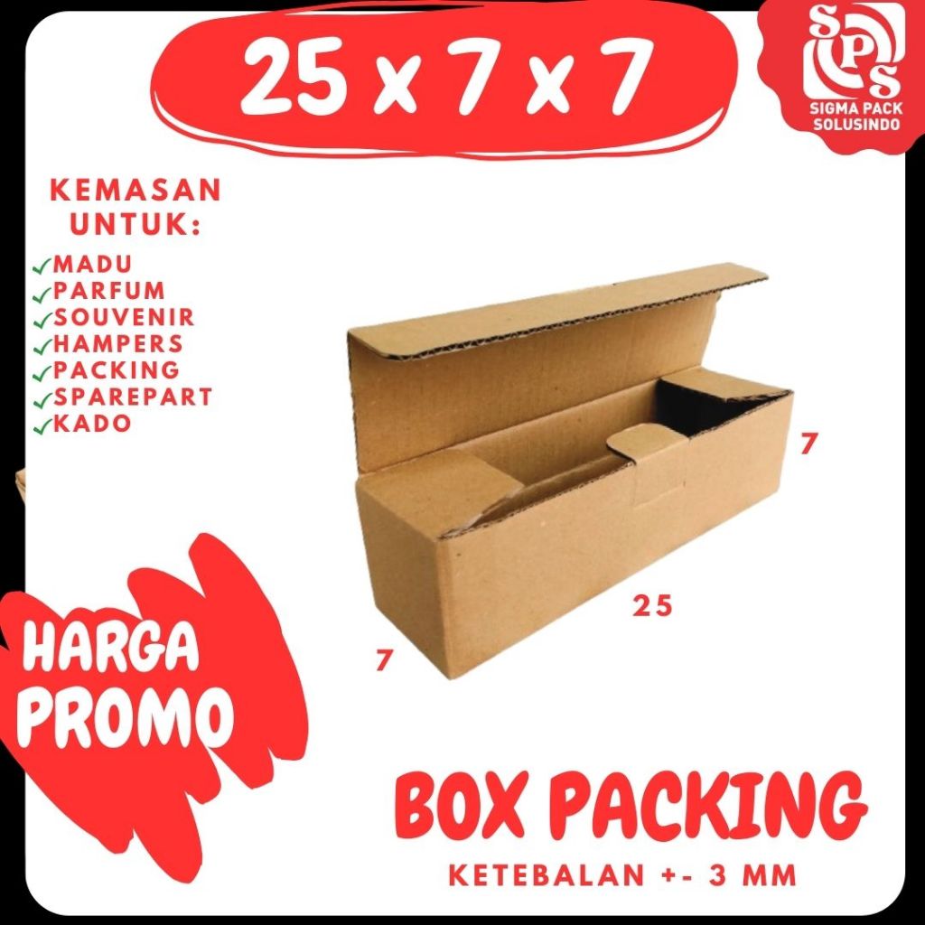 

Dus Packing 25x7x7 LS Kardus Hampers Kotak Kemasan Box Souvenir Karton Sparepart Minyak Wangi