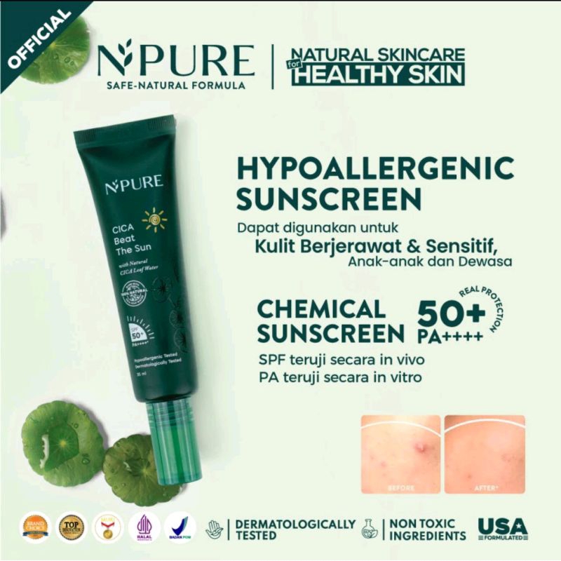 SUNSCREEN NPURE Cica Beat The Sun SPF 50 PA++++ 35ml