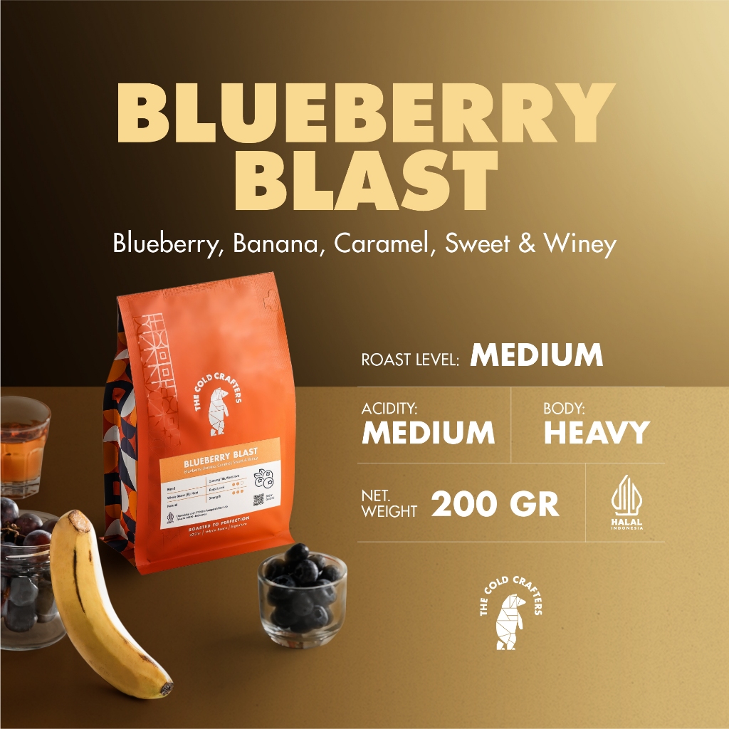 

Blueberry Blast Natural Anaerob Arabica Coffee Arabika Biji Kopi Bubuk