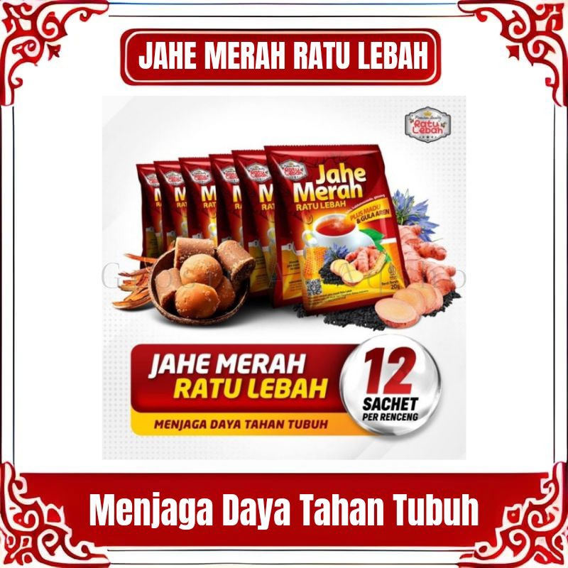 

JAHE MERAH RATU LEBAH PLUS MADU DAN GULA AREN - PER RENCENG / 12 SACHET