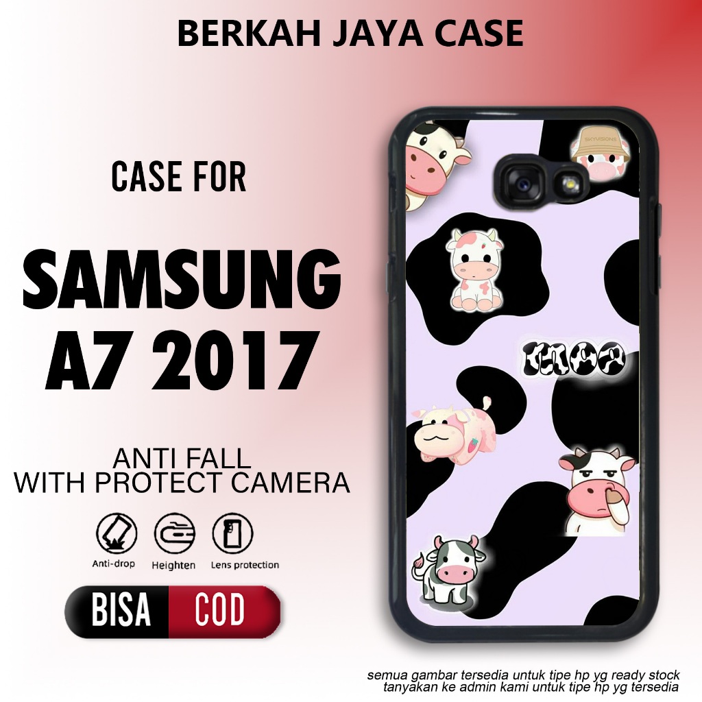 Case Samsung A7 2017 Casing Cow Hardcase Softcase Glossy Casing Samsung A7 2017 Terbaru Termurah