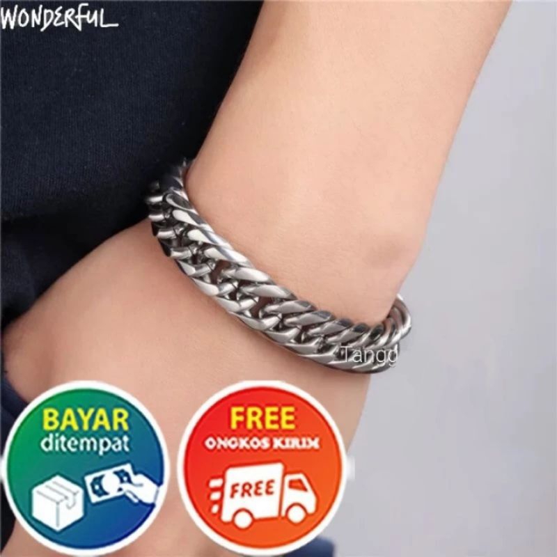 GELANG TITANIUM ANTI KARAT / GELANG PRIA