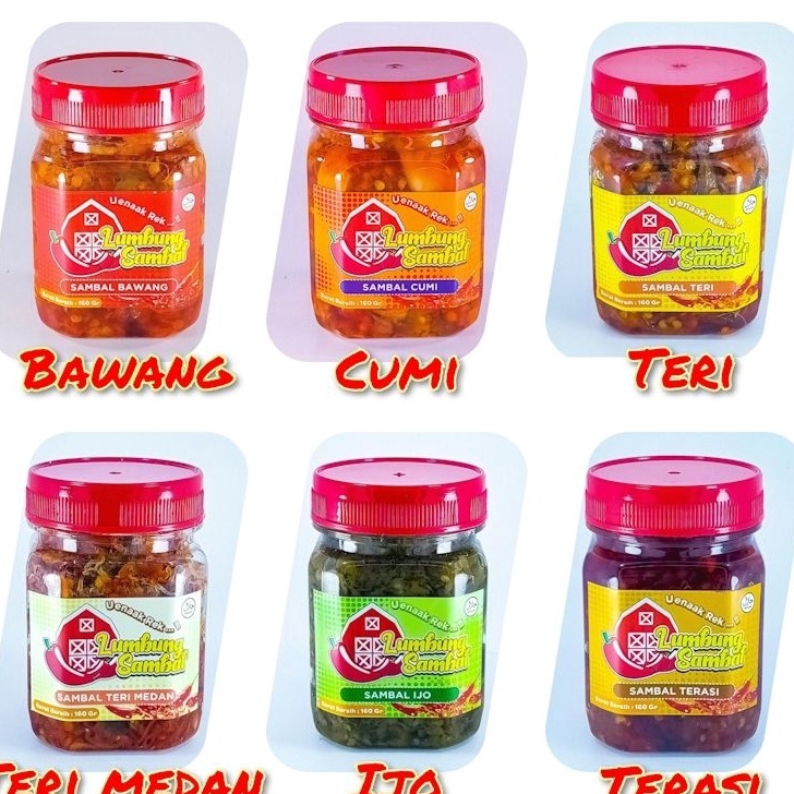 

[KODE NSLYG] Lumbung Sambal / Sambal bawang, cumi, ijo, teri, teri medan, terasi pedas nampol enak lezat murah terlaris