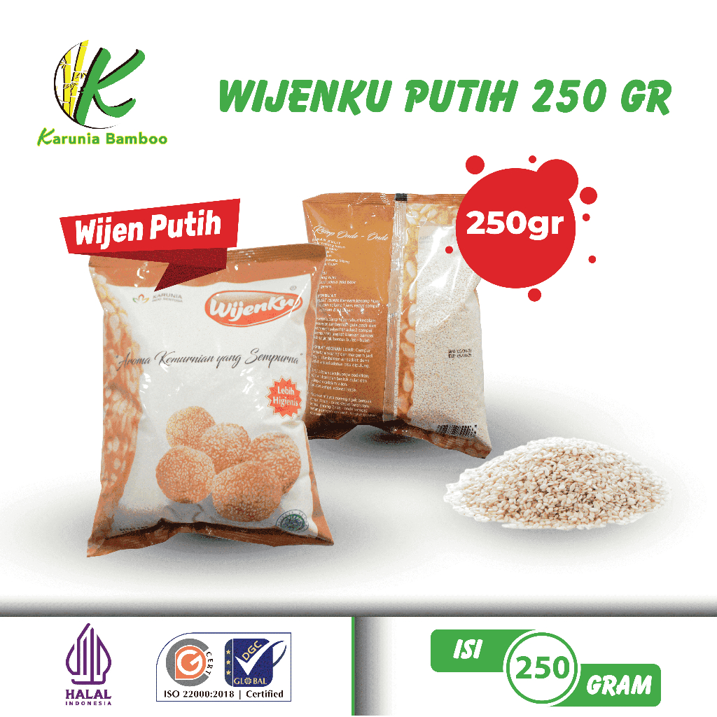 

Biji Wijen PUTIH & HITAM 250 GR India WIJENKU/ wijen putih / sesame seeds super premium