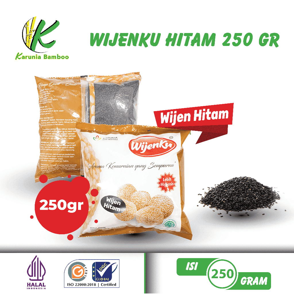 

Biji Wijen HITAM 250 gr India / Wijenku Black Sesame / Super Premium