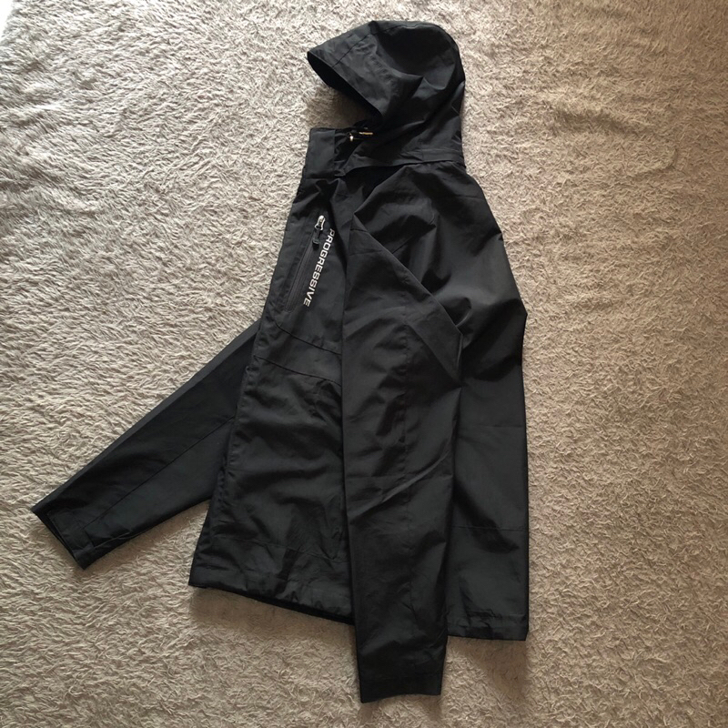 EXR Progressive Gorpcore Outdoor Blocktech Jacket Black Jaket Gorpcore Hitam