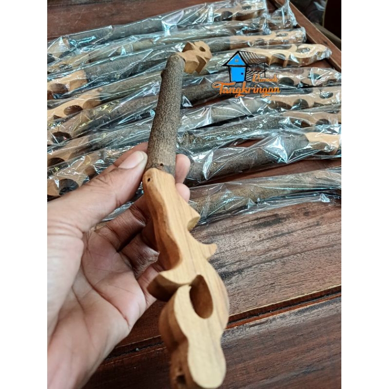 Tangkringan burung anis merah variasi batang kayu asem (1pcs)