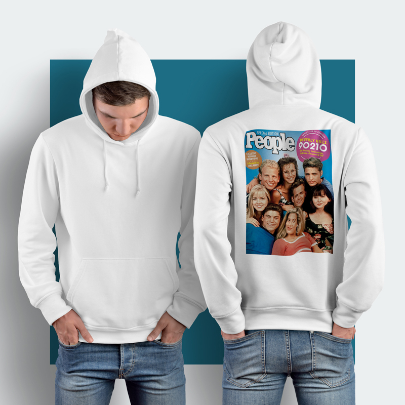 Jaket Hoodie Beverly Hills 90210 Hoodie Jumper Pullover & Zipper (Ritsleting) Bahan Cotton Fleece