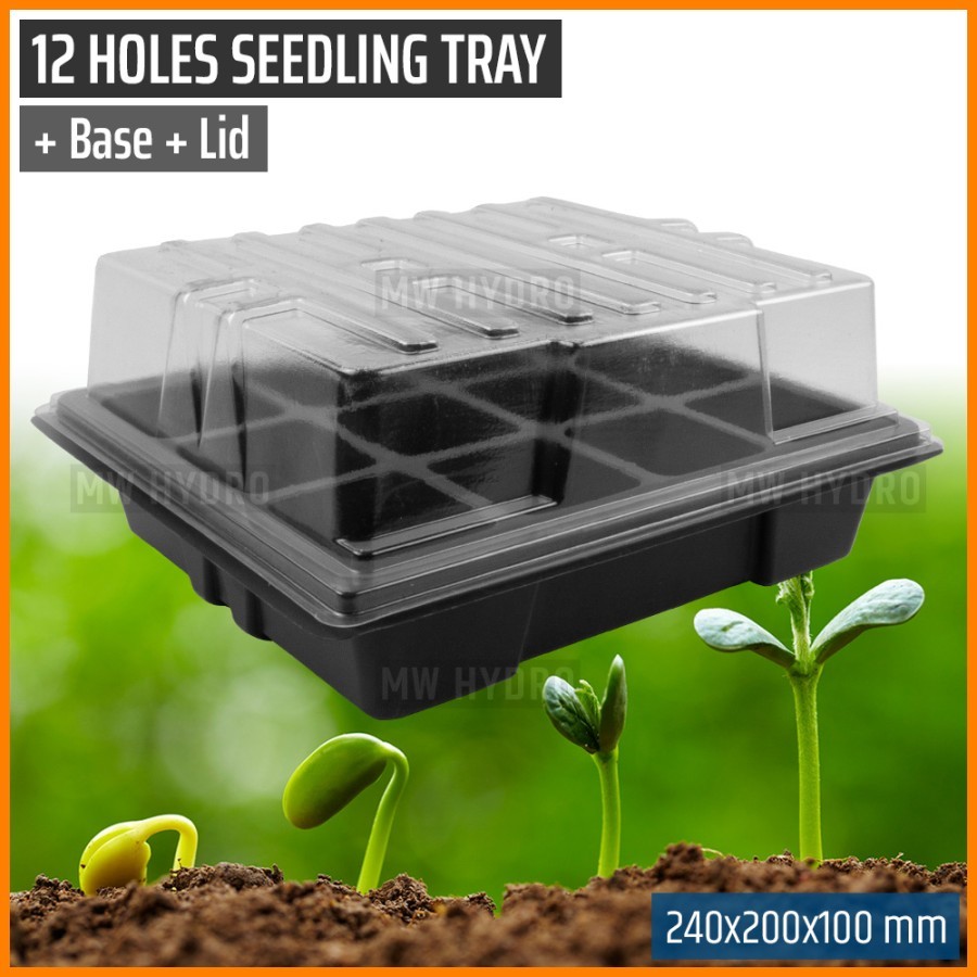 Tray Semai 12 Lubang + Alas + Tutup / 12H Seedling Tray, Base & Lid B onlinteitem66 (3)