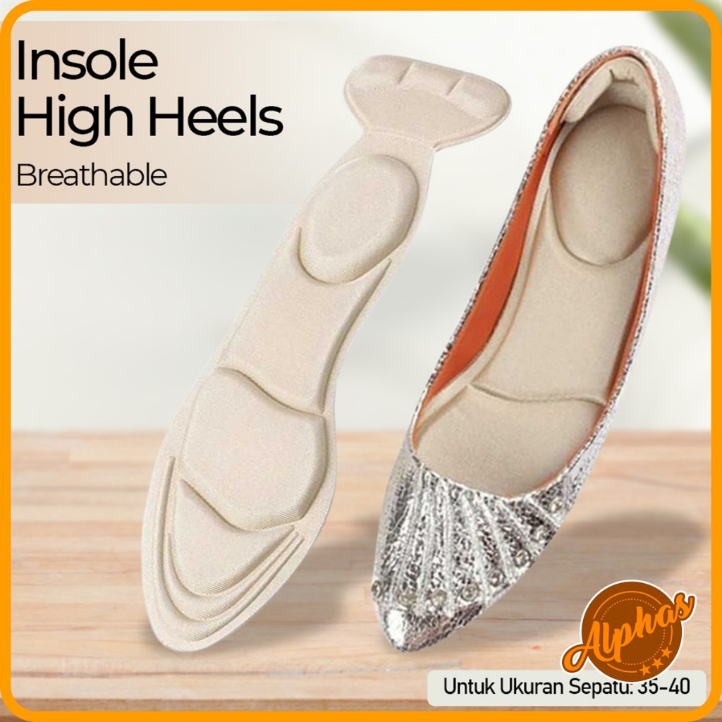 Alas Sepatu Insole Bantalan Kaki Wanita Sepasang | Sol Hak Tinggi Empuk Nyaman Anti Lecet