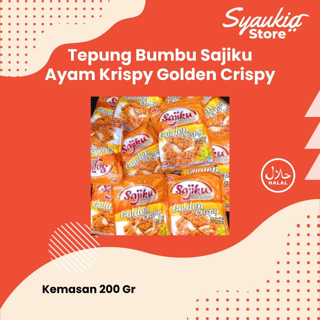 

Tepung Bumbu Sajiku 200GR Ayam Krispy Golden Crispy