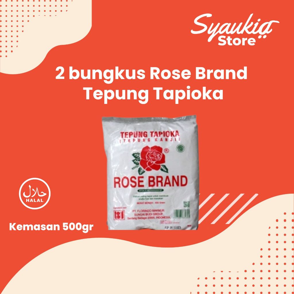 

2 bungkus Rose Brand Tepung Tapioka 500 gr - Tepung Kanji