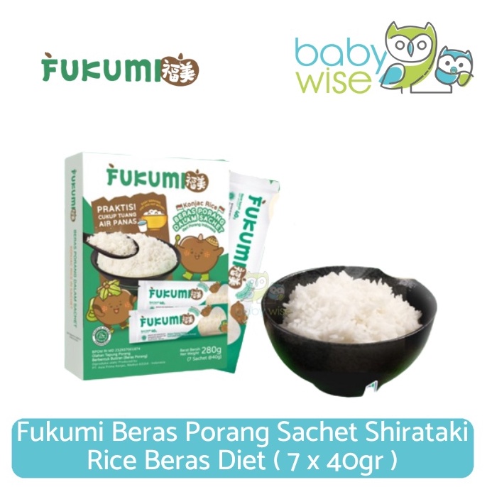 

[☛E47\] Fukumi Beras Porang Sachet Shirataki Rice Beras Diet ( 7 x 40gr ) [168]