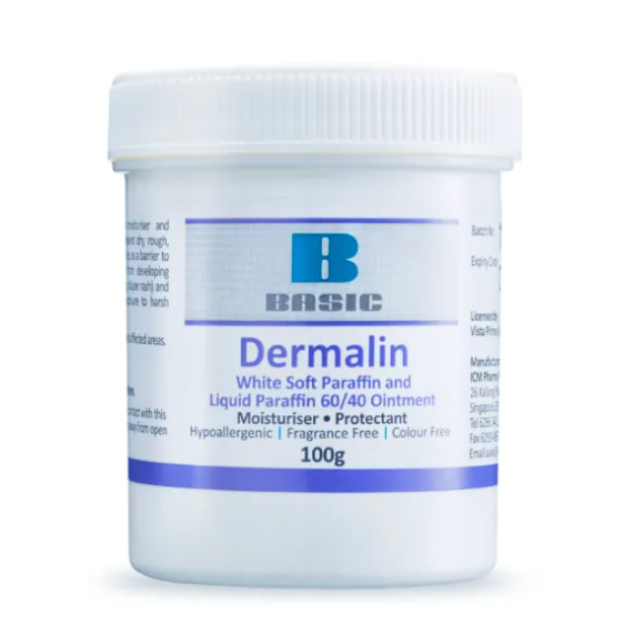 BASIC Dermalin (White Soft Paraffin and Liquid Paraffin 60/40 Ointment)