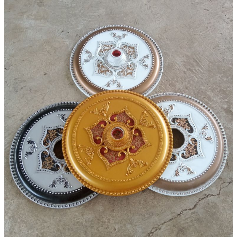 Fitting lampu /FITTING HIAS ORNAMEN PLAFON 30cm PLASTIK PVC