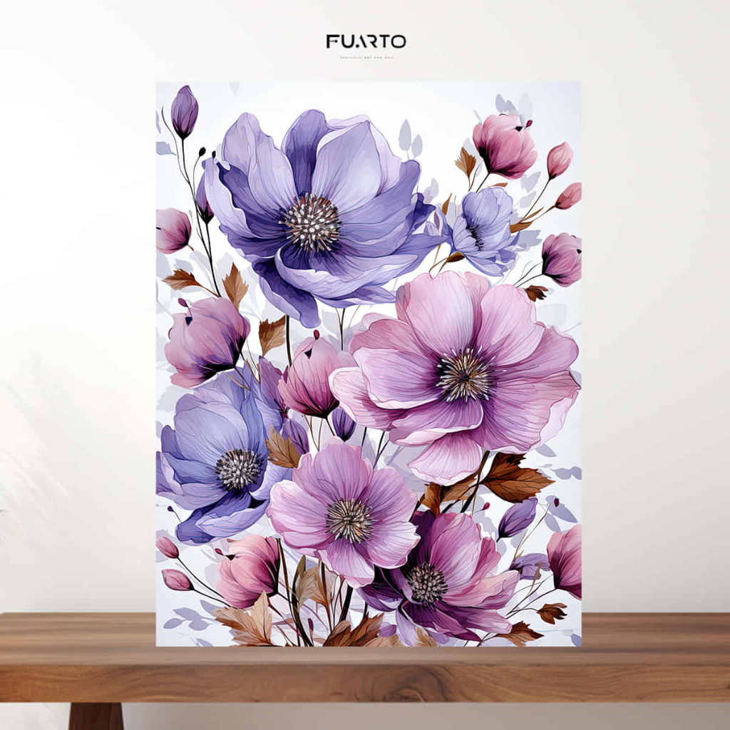 Wall Decor Hiasan Dinding Pajangan Kayu Bunga GB 30x40 12R - Fuarto Surabaya
