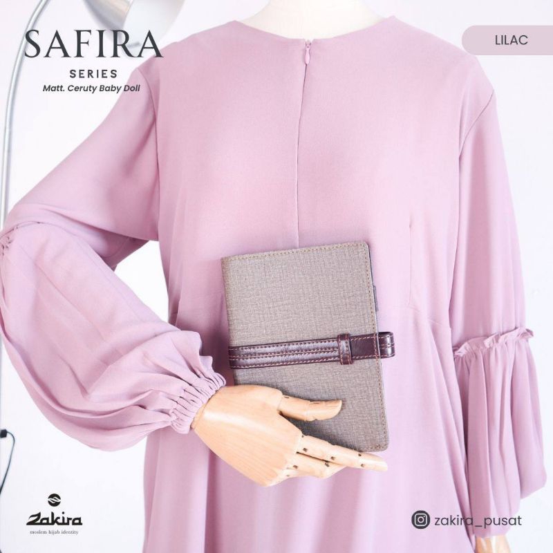 zakira safira gamis syari gamis premium bahan ceruti baby doll