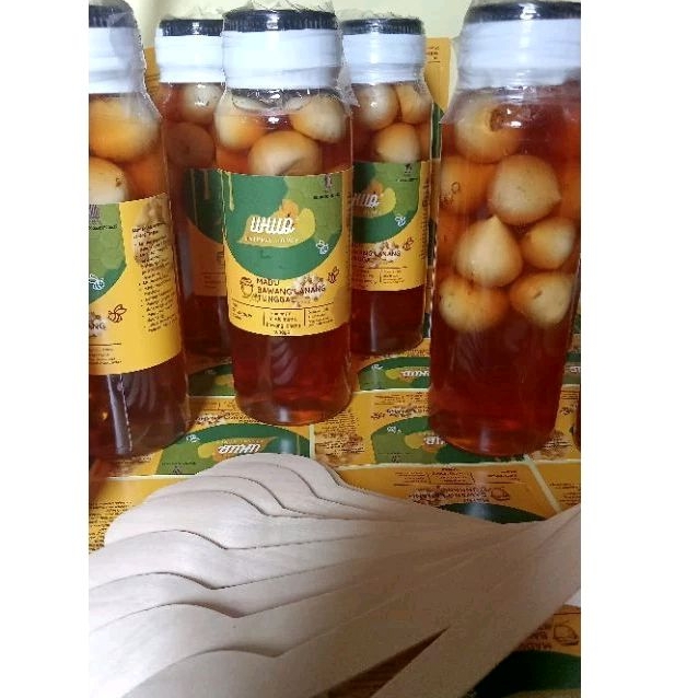 Madu Asli Madu Bawang Lanang 350Gram Free Sendok Kayu , Free Buble Wrab.