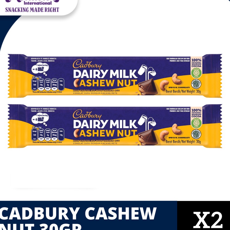 

Murah Cadbury Cashew Nut 30Gr - twinpack Ready Stok