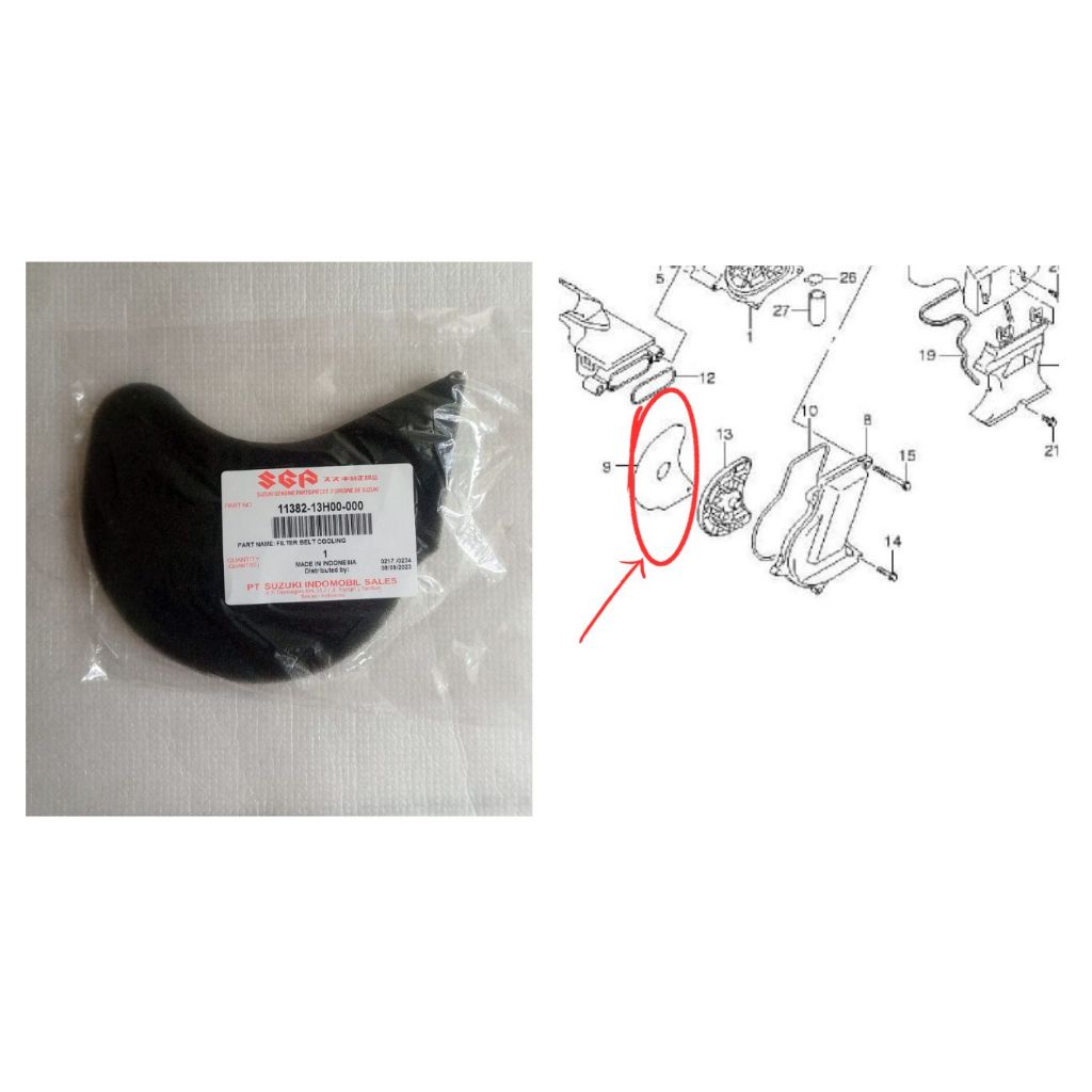 Busa filter CVT asli Skydrive. Hayate. Skywave