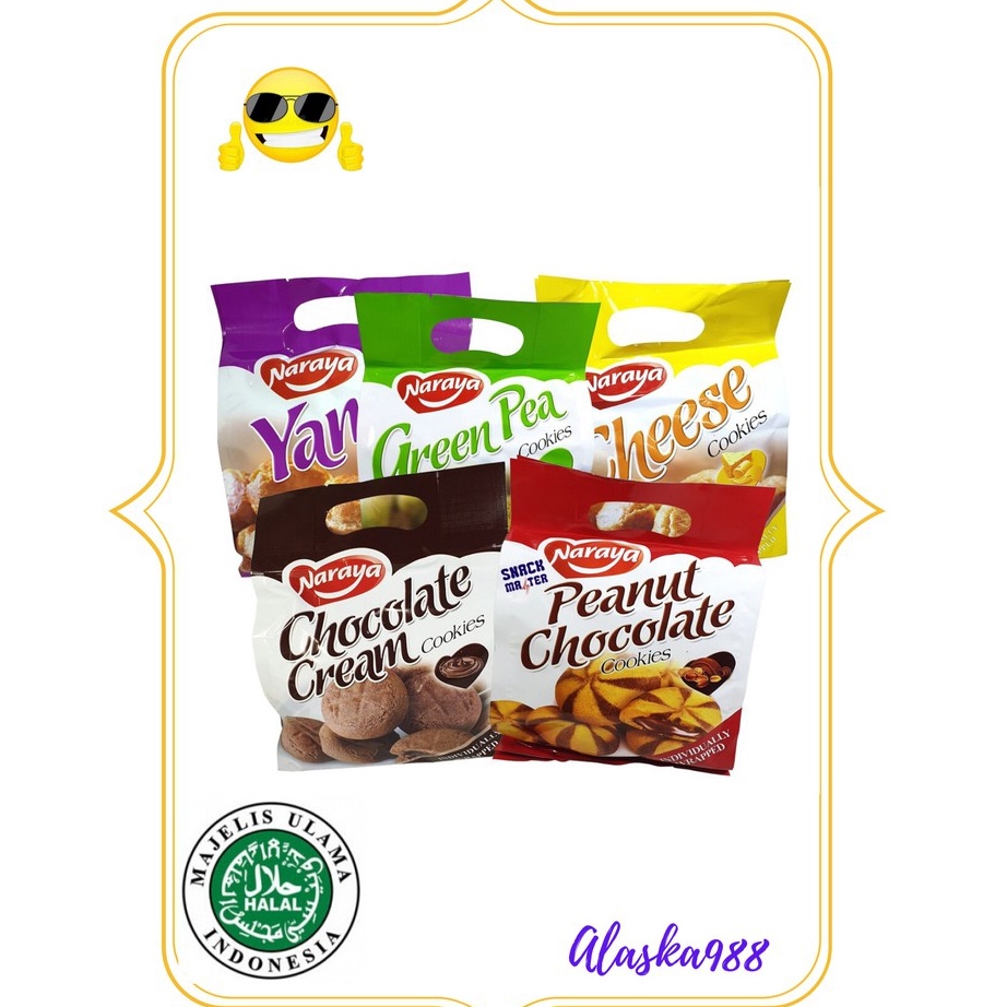 

Model Baru NARAYA COOKIES CHOCO CHEESE YAM GREEN PAS Best Seller