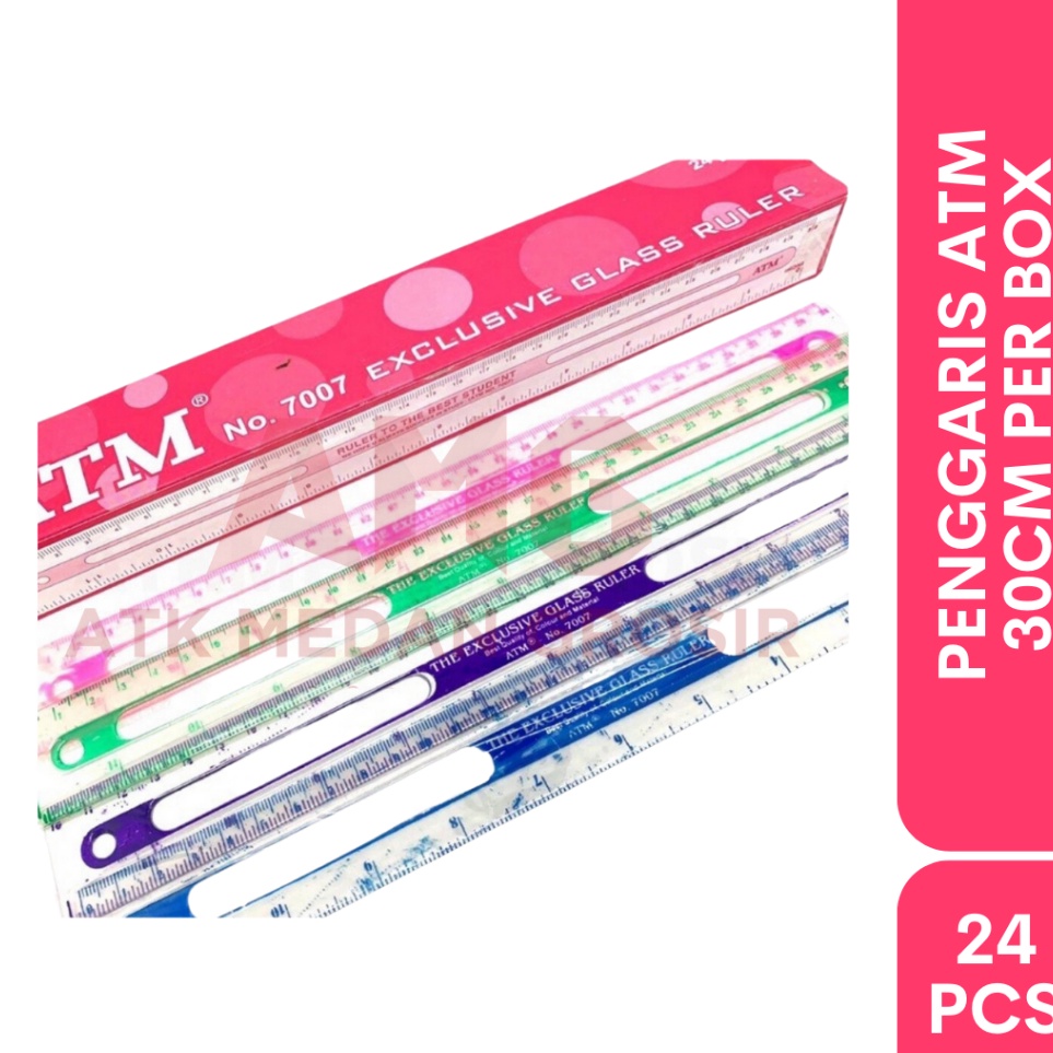 

[KODE M087M] PENGGARIS MURAH ATM 30CM PER BOX ISI 2 LUSIN 24PCS