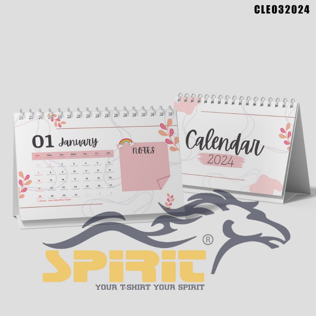 

Kalender Meja 2024 Full Color / Kalender Duduk 2024 Aestetik Cleo Tahun 2024